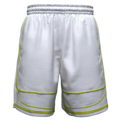 Modern ai design for white basketball short sportswear. Athletic apparel for gym training and exercise