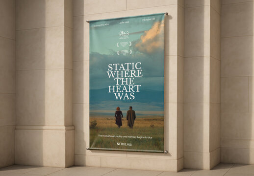 Movie Poster Mockup On Building Wall PSD
