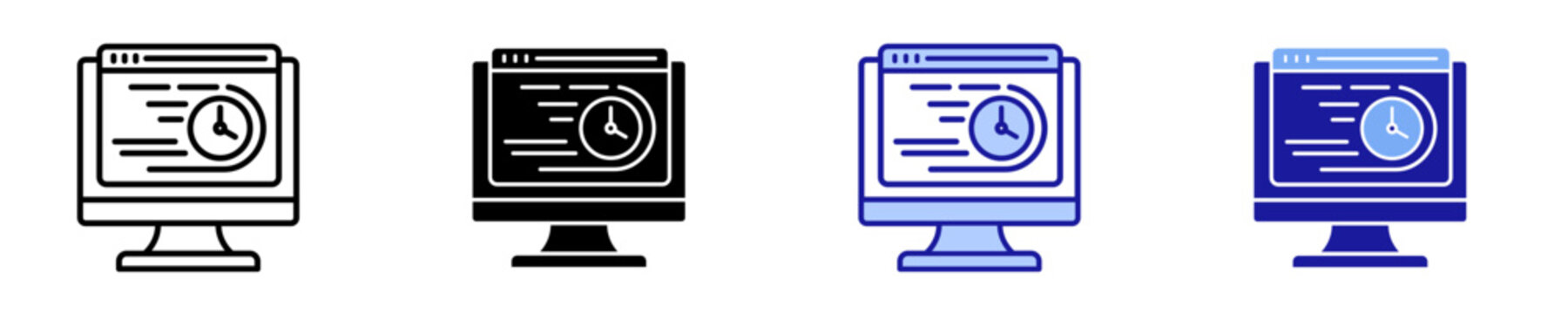 Speed Test  Icon Set Multiple Style Collection