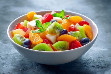 Healthy fruit mix with berries and kiwi HD photos