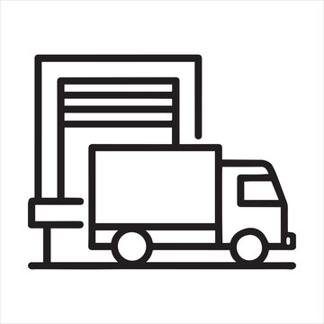 Minimalist loading dock icon