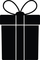 black gift box with bow