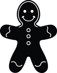 christmas gingerbread man isolated on white