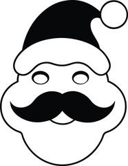 vector illustration of santa claus face