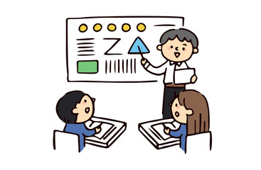 授業しているイラスト