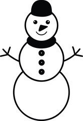 snowman on a white background