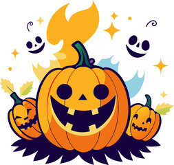 Pumpkin ghosts or fairies