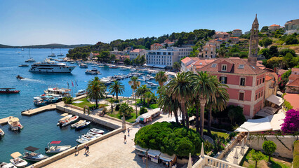 Obraz premium Hvar Town on Hvar Island, Southern Dalmatia, Croatia, Scenic Adriatic Coastal City
