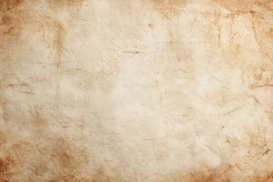 Distressed Beige Stucco Wall with Mottled Brown Patches Abstract Background