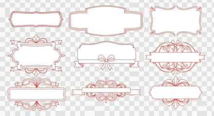 Elegant ornate vintage frames vector set for creative designs, invitations, cards