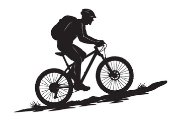 silhouette of a woman riding a bicycle