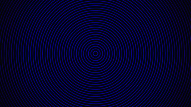 Concentric Blue Circles on a Black Background Keywords: concentric, circles, rings, blue, dark, black, background, pattern, abstract, geometric, design, repetition, gradient, ripple, wave, sound
