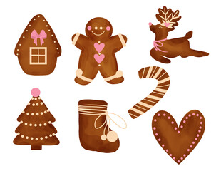 christmas gingerbread cookies stickers