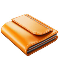 Brown leather wallet icon