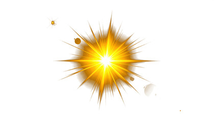 Realistic Golden Bright Sun Beam Streak Light Effect On Black Background
