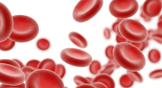 Red Blood Cells Flowing Illustrating Human Biology and Medical Science Concepts - Powered by Adobe