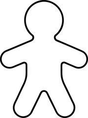 gingerbread man isolated on white