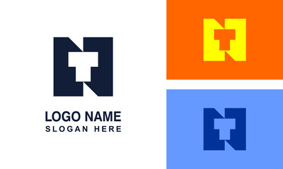 NT or TN abstract logo symbol