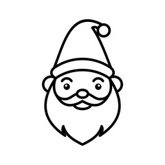 santa claus face logo maskot design illustration vector design