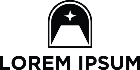 Modern burial ground logo concept