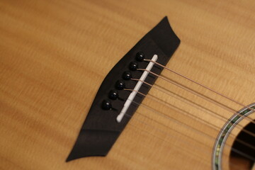 Fototapeta premium acoustic guitar close up