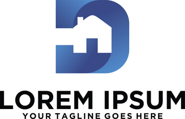 Real estate Letter D logo