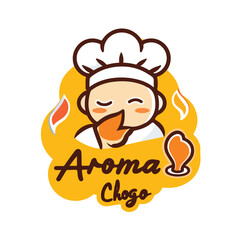 vector illustration of a chef with a menu