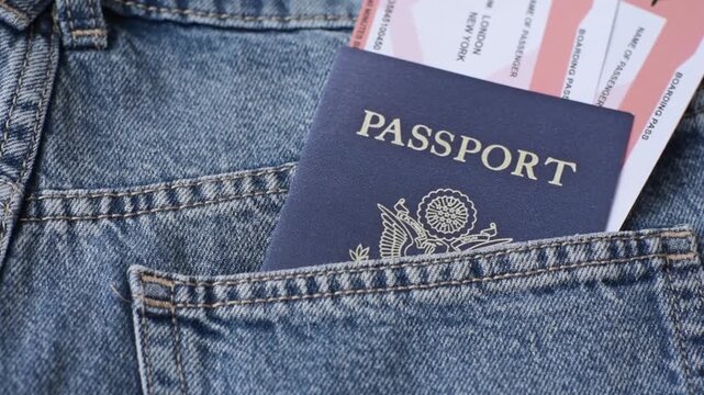 USA citizen passport, travel visa document, immigration or tourism. US passport