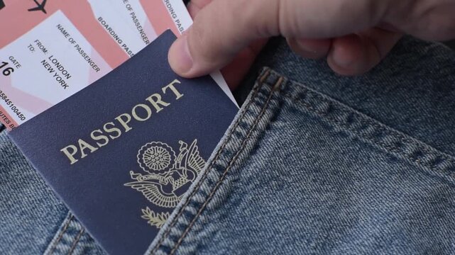 USA citizen passport, travel visa document, immigration or tourism. US passport