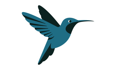 Naklejka premium Majestic teal hummingbird in flight icon symbol graphic art design