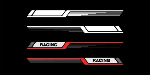 set of Racing decal design