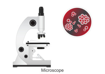 Microscope icon isolated on white background.