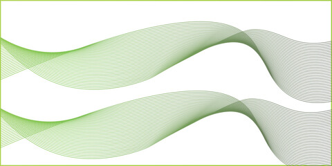 Smooth stylish abstract green wave background vector