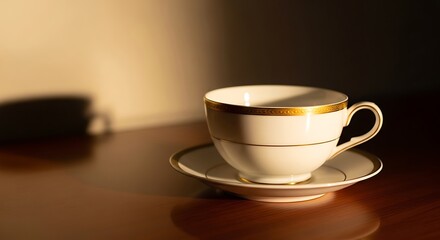 Elegant Tea Cup - A Moment of Serenity and Warmth.