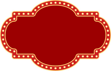 Red marquee sign with light bulbs border © TsaProjects