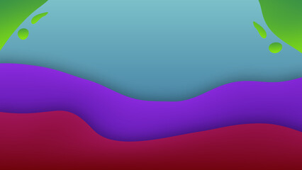 Colorful Wavy Layered Abstract Background with Organic Shapes