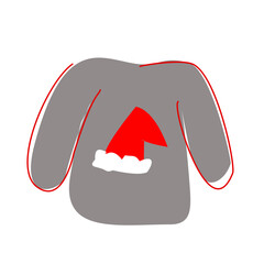 Cozy Merry Christmas Winter Jacket Illustration