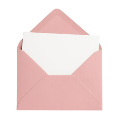 PNG Pink envelope with blank card.