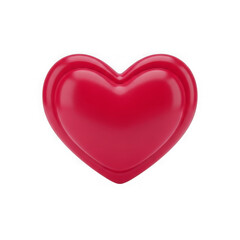 Fototapeta premium Shiny red heart isolated on transparent background