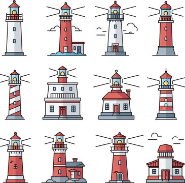 lighthouse vector