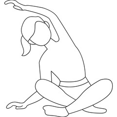 Woman Doing Yoga Exercise Illustration