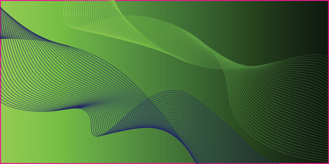 Smooth stylish abstract green wave background vector