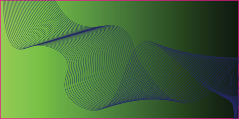 Smooth stylish abstract green wave background vector