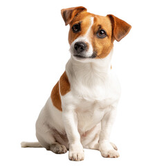 Jack Russell terrier sitting png dog png pet png canine png puppy png breed png cute png loyal png animal png portrait png transparent background image