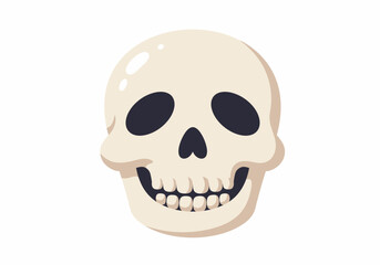 Fototapeta premium Happy Halloween smiling skull illustration, a perfect graphic for festive and creative designs, symbolizing the spirit of the season and natal joy