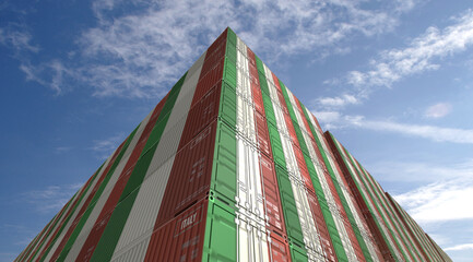 Italy export cargo shipping containers