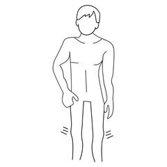 Knee Pain One Line Drawing � Joint Pain Minimal Line Art Vector