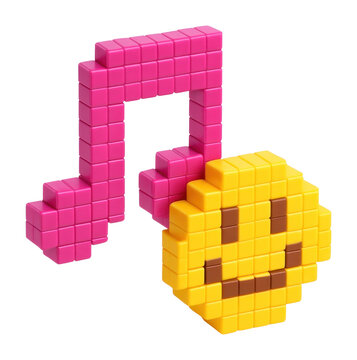 PNG Pixelated music note emoji