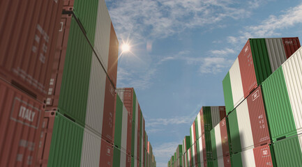 Italy export cargo shipping containers