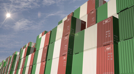 Italy export cargo shipping containers